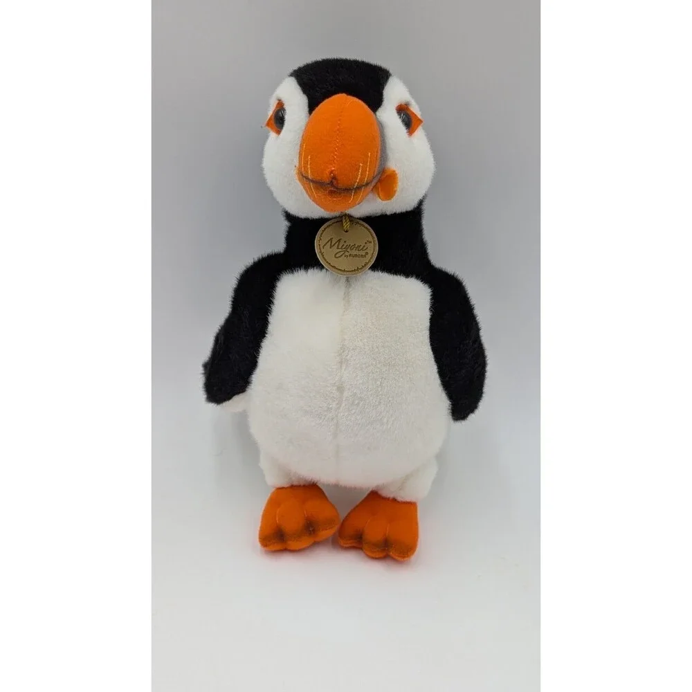 Aurora Miyoni Puffin Plush Stuffed Animal Black White Wild Bird